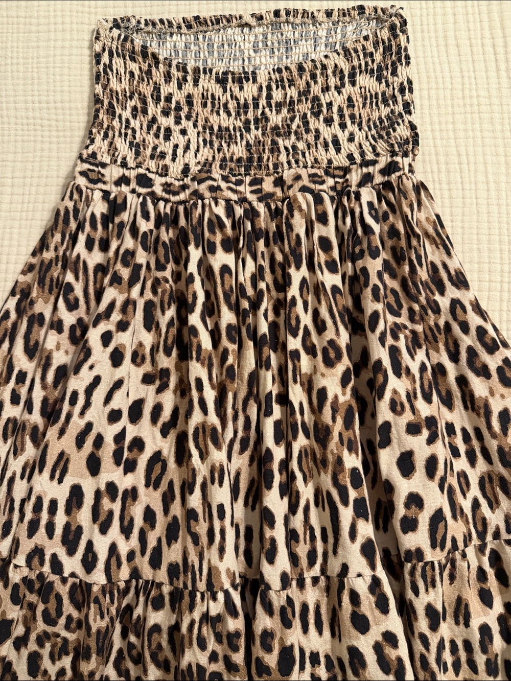 🔥VENUS Strapless Leopard Mini Dress - Tan & Black Size Medium🔥 - Picture 7 of 7